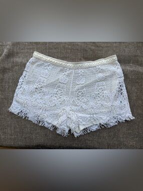 Mossimo Supply Co. White Lace Shorts